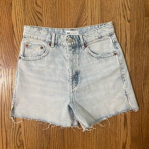 Zara retro style denim shorts